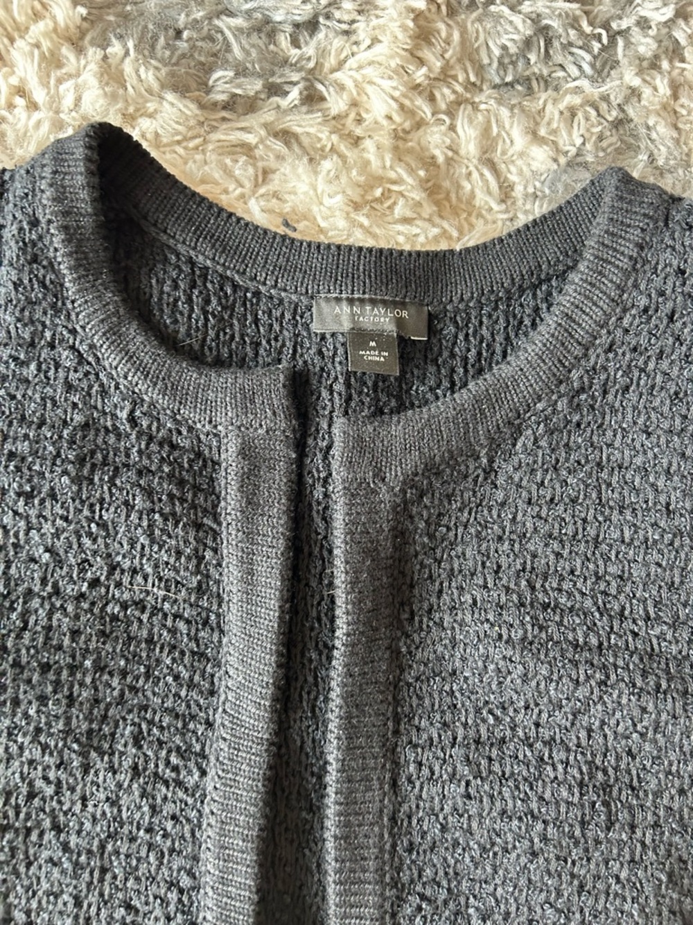 Ann Taylor  Textured Cardigan Bundle - White & Black - Picture 9 of 11